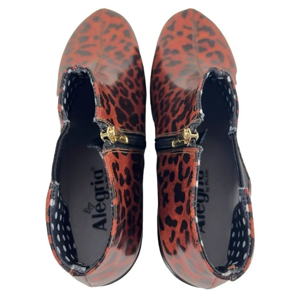 Alegria Leopard Climatease Ankle Rain Boot